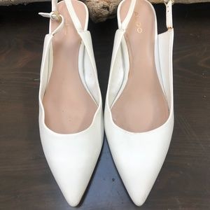 ALDO White Kitten Heel Shoes Size 9